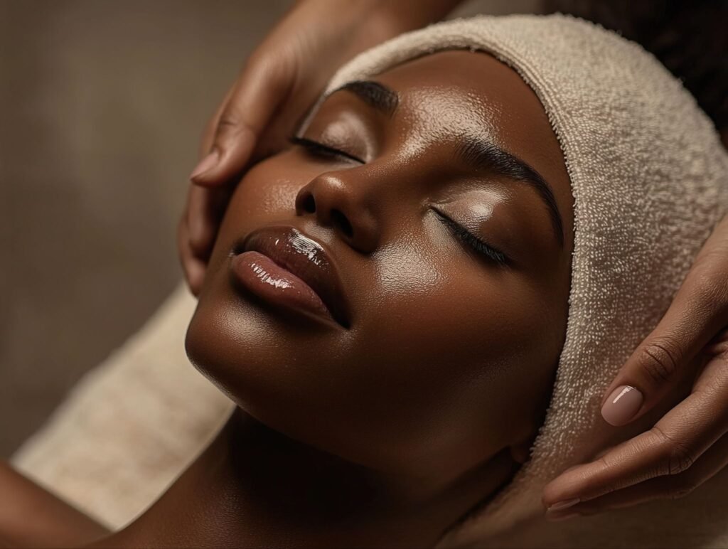 Clean, professional medical spa treatment room with neutral tones at Paris Alexander Day Spa in Washington